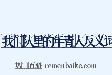 我们队里的年青人反义词是什么意思的图片